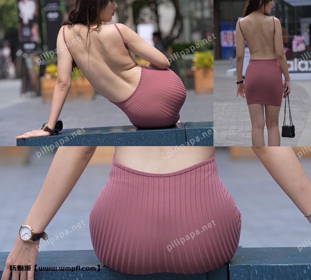 1116、[街拍]860.褐色包臀裙美女[图片视频15.75G]